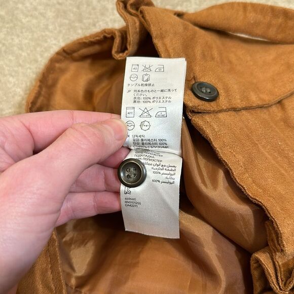 Divided Brown Waist Bow Pleated Textured Lined Shorts Women Size 6 - Picture 10 of 10